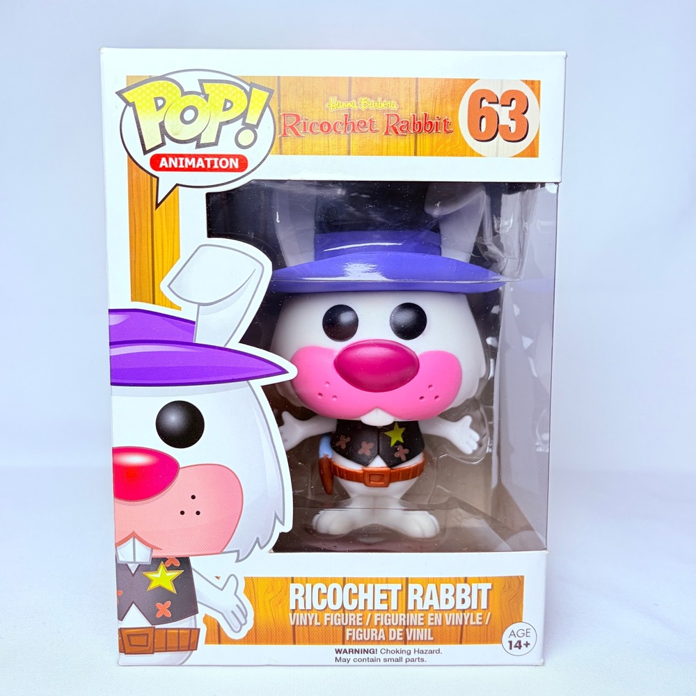 Funko Pop Animation Ricochet Rabbit 63 Hanna-Barbera White Purple Vinyl Figure